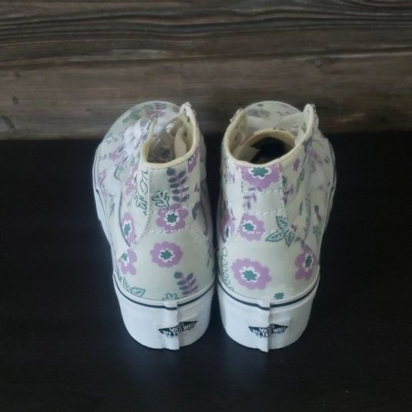 New Vans Sk8 Hi Tapered Pastel Floral‎ High Top Sneakers Womens 10 Fairy Grunge - Picture 5 of 9